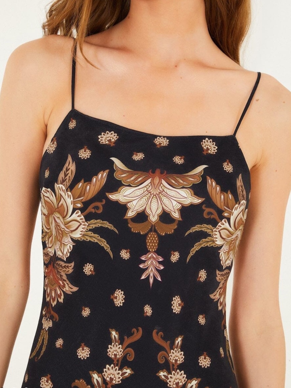 Farm Rio | Black Majestic Garden Slip Maxi Dress - Picture 3 of 9